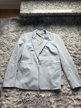 Light Blue Women's Single-Button Blazer